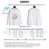 Loewe - 23FW Bright Thread Color Contrast Four-leaf Clover Embroidery Long Sleeve T-shirt