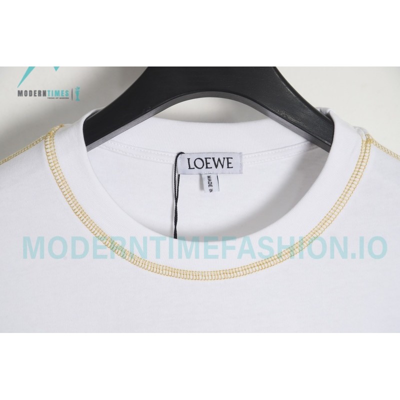 Loewe - 23FW Bright Thread Color Contrast Four-leaf Clover Embroidery Long Sleeve T-shirt