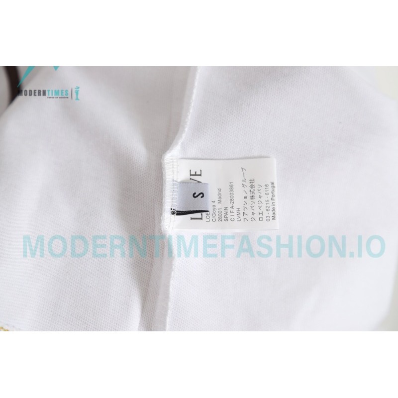Loewe - 23FW Bright Thread Color Contrast Four-leaf Clover Embroidery Long Sleeve T-shirt
