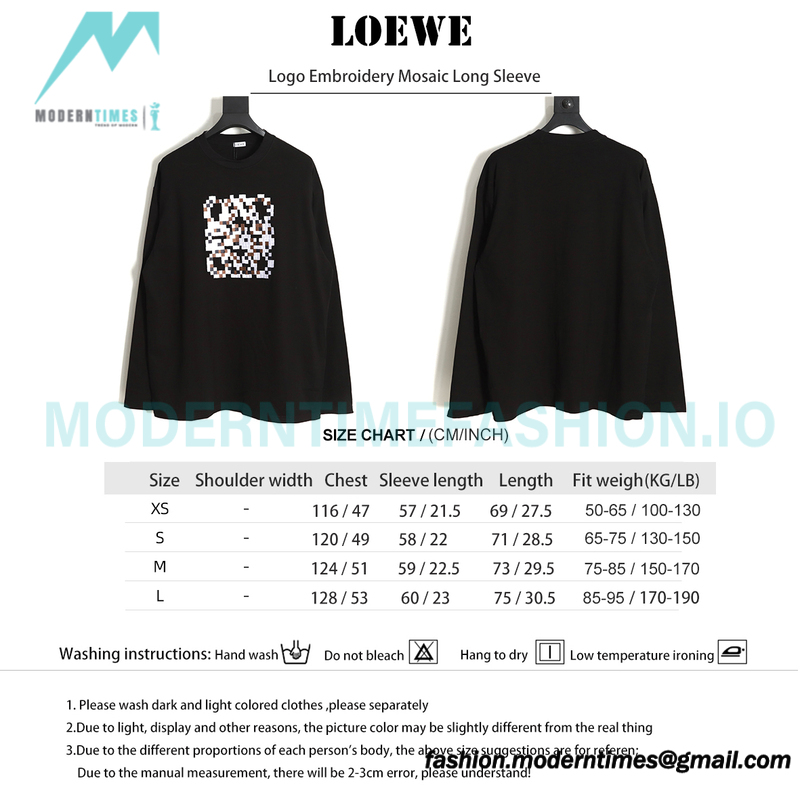Loewe - Logo Embroidery Mosaic Long Sleeve