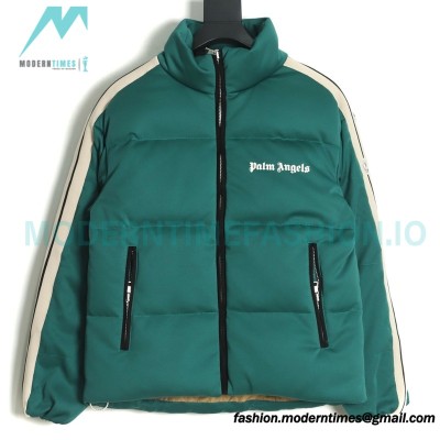 Moncler - Palm Angels Co-brand Striped Embroidered Logo Down Jacket