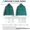 Moncler - Palm Angels Co-brand Striped Embroidered Logo Down Jacket