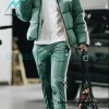 Moncler - Palm Angels Co-brand Striped Embroidered Logo Down Jacket