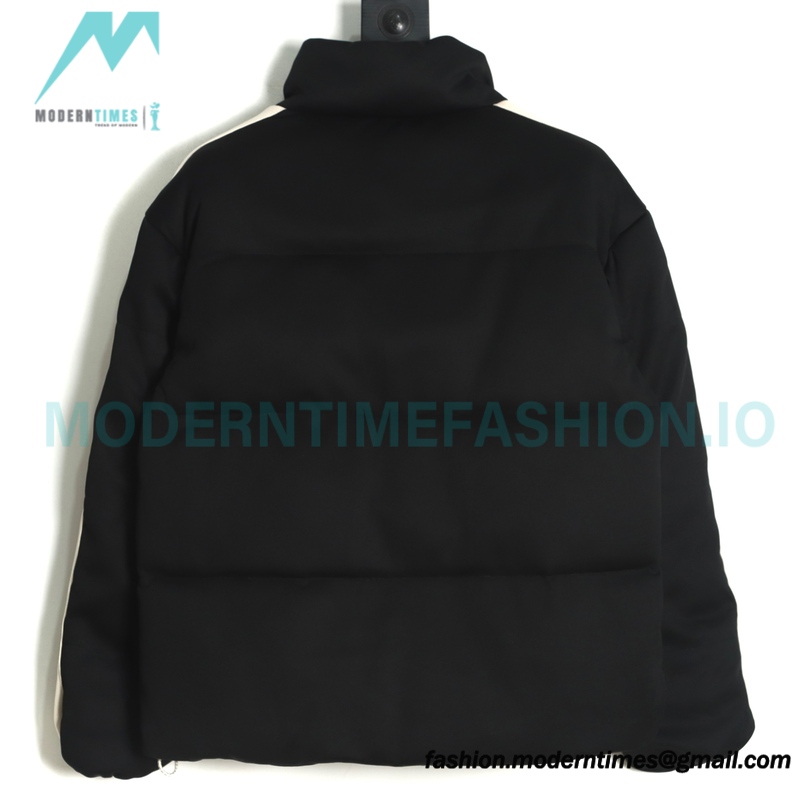 Moncler - Palm Angels Co-brand Striped Embroidered Logo Down Jacket