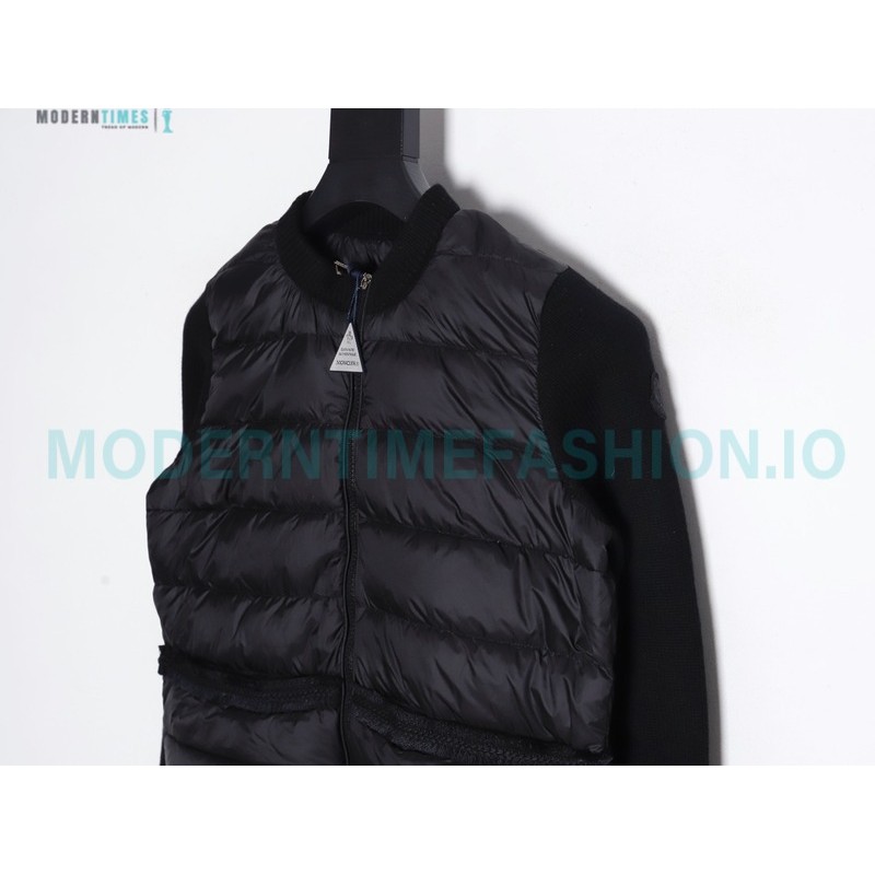 Moncler - 23FW Grenoble Series Knitted Patchwork Down Collar Casual Jacket