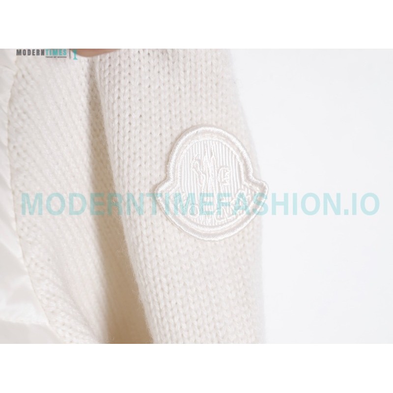 Moncler - 23FW Grenoble Series Knitted Patchwork Down Collar Casual Jacket