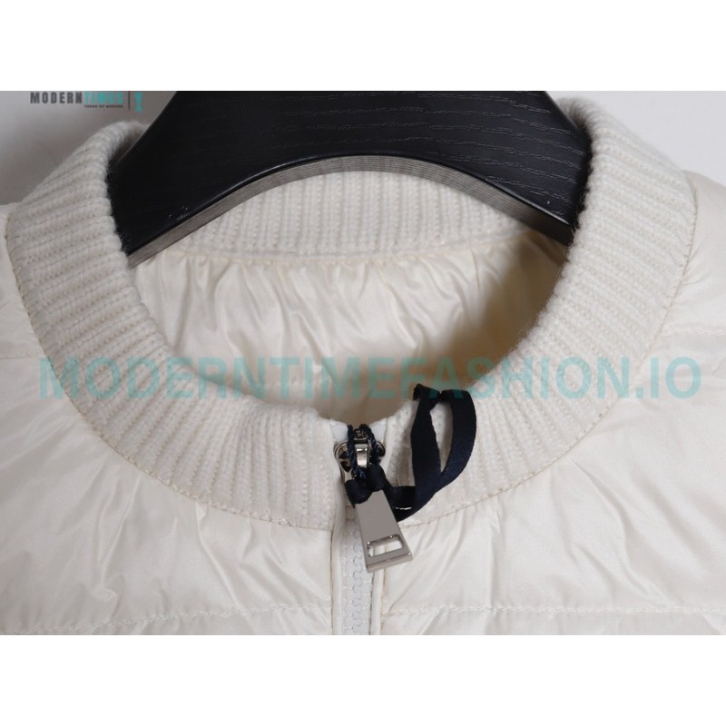 Moncler - 23FW Grenoble Series Knitted Patchwork Down Collar Casual Jacket