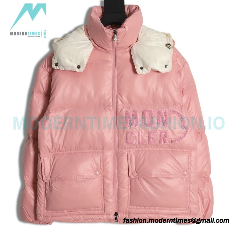 Moncler - 23FW Abbaye Logo Embroidered Short Down Jacket