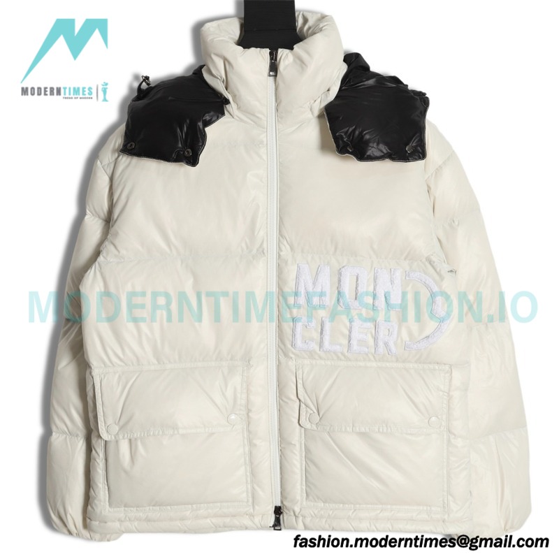 Moncler - 23FW Abbaye Logo Embroidered Short Down Jacket