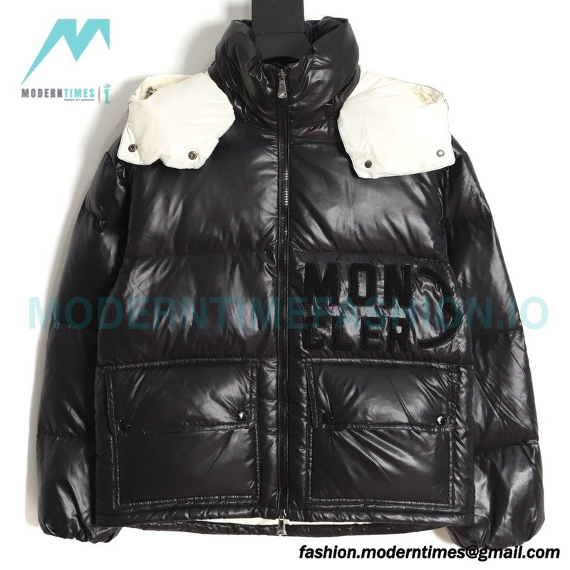 Moncler - 23FW Abbaye Logo Embroidered Short Down Jacket