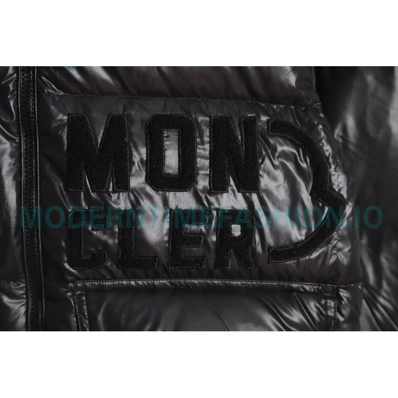 Moncler - 23FW Abbaye Logo Embroidered Short Down Jacket