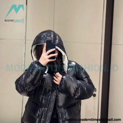 Moncler - 23FW Abbaye Logo Embroidered Short Down Jacket