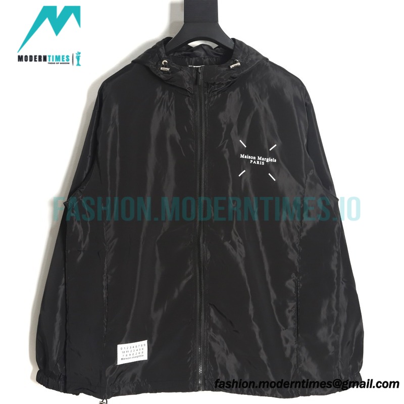 Maison Margiela - Digital Print Hooded Trench Coat