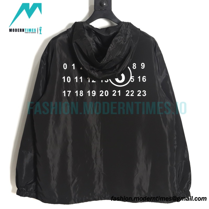 Maison Margiela - Digital Print Hooded Trench Coat