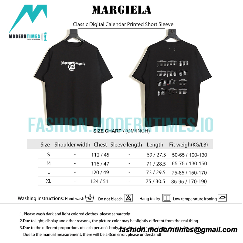   Maison Margiela - Classic Digital Calendar Printed Short Sleeve