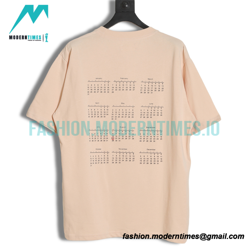   Maison Margiela - Classic Digital Calendar Printed Short Sleeve
