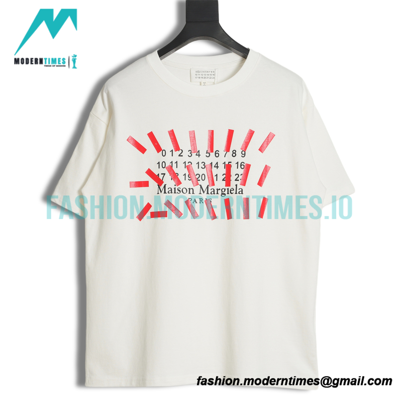 Maison Margiela - 21SS Long Fall Tape Short-sleeved T-shirt