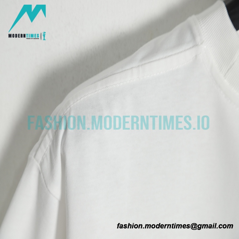 Maison Margiela - Black And White Reversed Letters Embroidered Short Sleeves