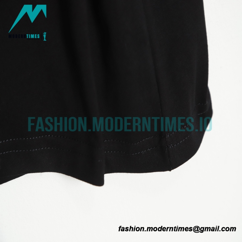 Maison Margiela - Black And White Reversed Letters Embroidered Short Sleeves