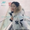 MLB - Chest Embroidered Logo Fur Collar Hooded Down Jacket