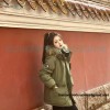 MLB - Chest Embroidered Logo Fur Collar Hooded Down Jacket