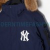 MLB - Chest Embroidered Logo Fur Collar Hooded Down Jacket