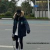 MLB - Chest Embroidered Logo Fur Collar Hooded Down Jacket