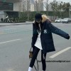 MLB - Chest Embroidered Logo Fur Collar Hooded Down Jacket