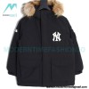 MLB - Chest Embroidered Logo Fur Collar Hooded Down Jacket