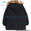 MLB - Chest Embroidered Logo Fur Collar Hooded Down Jacket