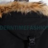 MLB - Chest Embroidered Logo Fur Collar Hooded Down Jacket