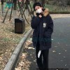 MLB - Chest Embroidered Logo Fur Collar Hooded Down Jacket