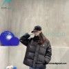 MLB - Button Label Embroidered Short Thickened Down Jacket
