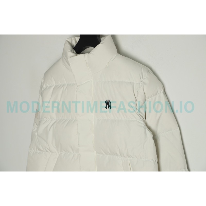MLB - Button Label Embroidered Short Thickened Down Jacket