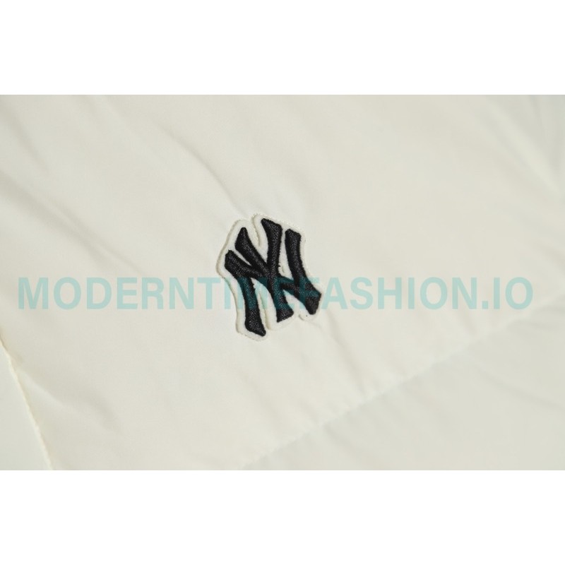 MLB - Button Label Embroidered Short Thickened Down Jacket