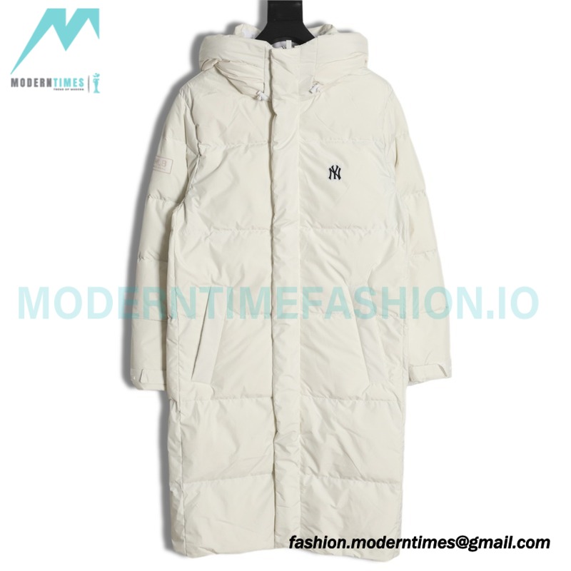 MLB - Button Small Embroidered Logo Long Down Jacket