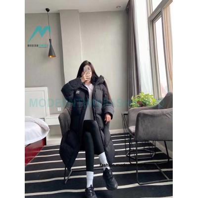 MLB - Button Small Embroidered Logo Long Down Jacket