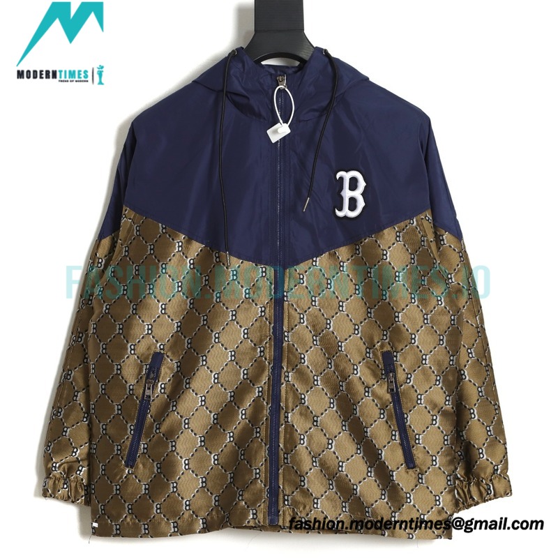 MLB - Logo printed Letter Hooded Long-sleeved Printed Jacket