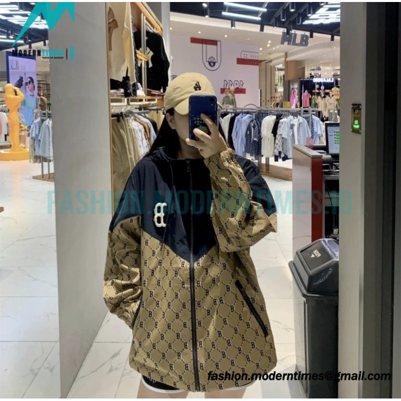 MLB - Logo printed Letter Hooded Long-sleeved Printed Jacket