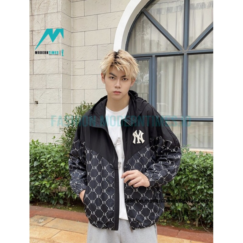MLB - Logo printed Letter Hooded Long-sleeved Printed Jacket