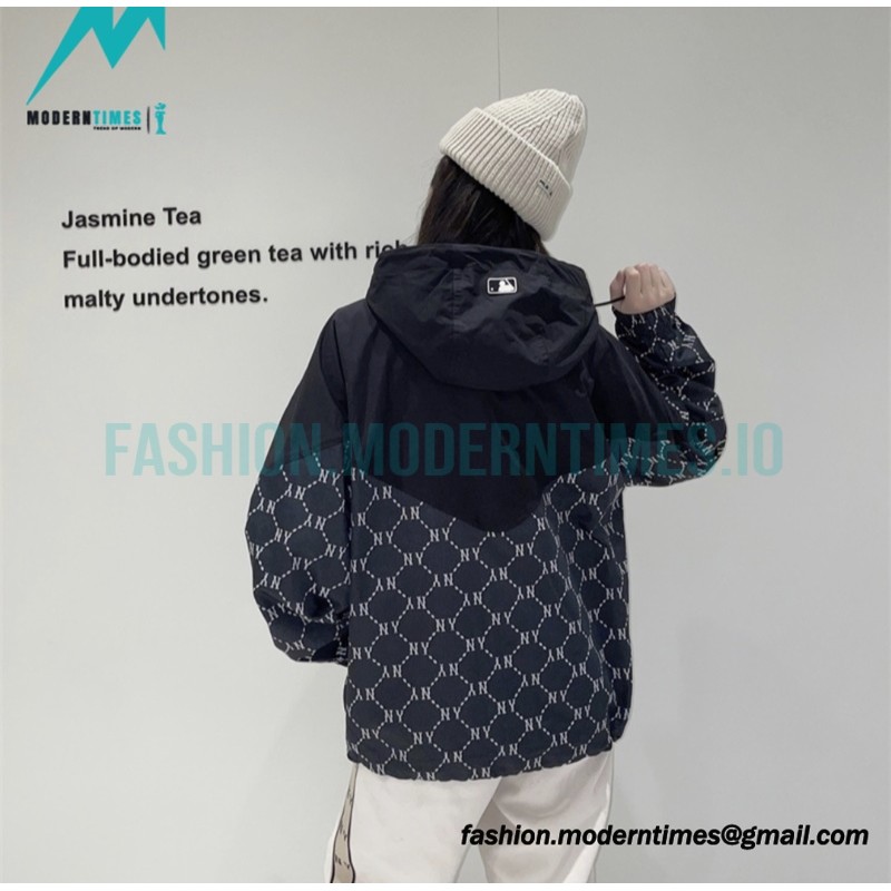 MLB - Logo printed Letter Hooded Long-sleeved Printed Jacket
