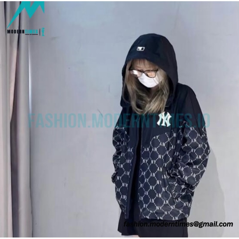 MLB - Logo printed Letter Hooded Long-sleeved Printed Jacket