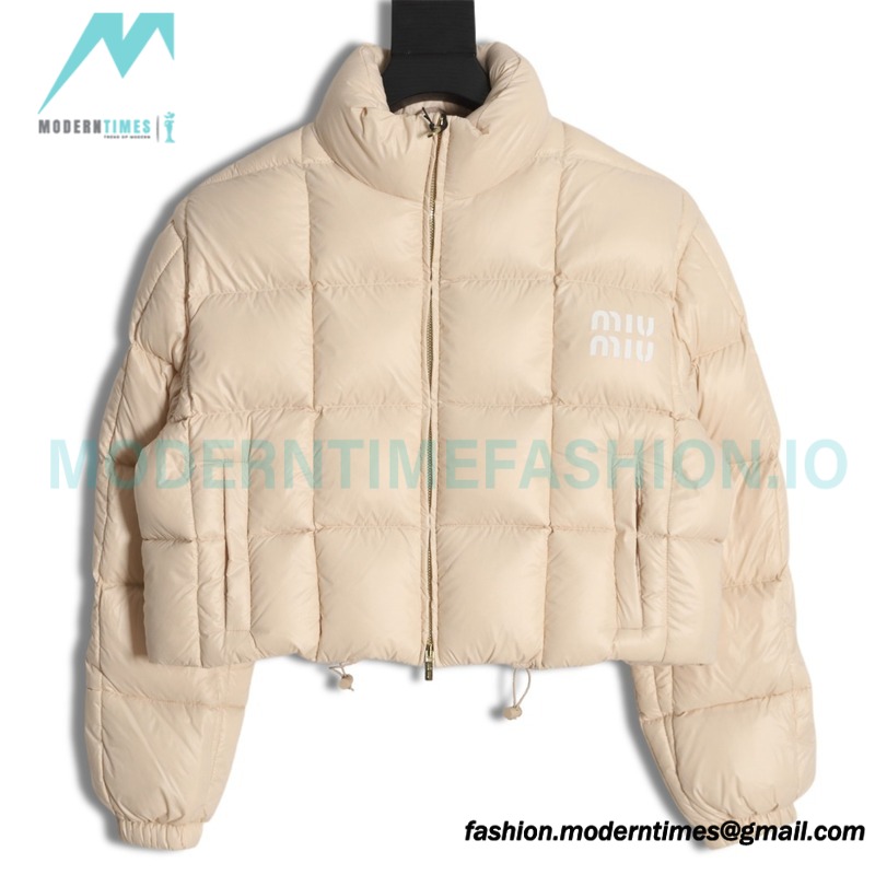 Miu Miu - 23FW Check Bread Short Down Jacket