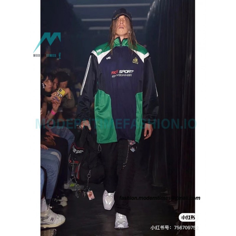 Martine Rose - Half-zip Spliced Long-sleeved Hoodie