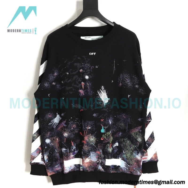 Off-White - Environmental Graffiti Ink Arrow Hoodie