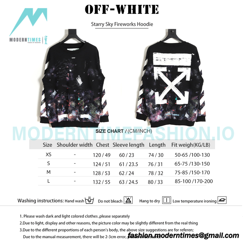 Off White - Starry Sky Fireworks Hoodie