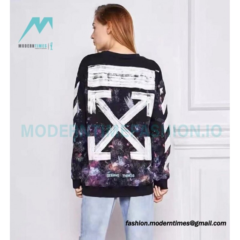 Off White - Starry Sky Fireworks Hoodie