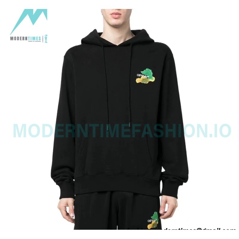 Off-White - Environmental Graffiti Ink Arrow Hoodie