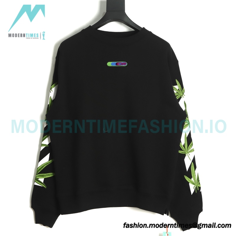  Off White - 22SS Embroidered Leaf Arrow Hoodie
