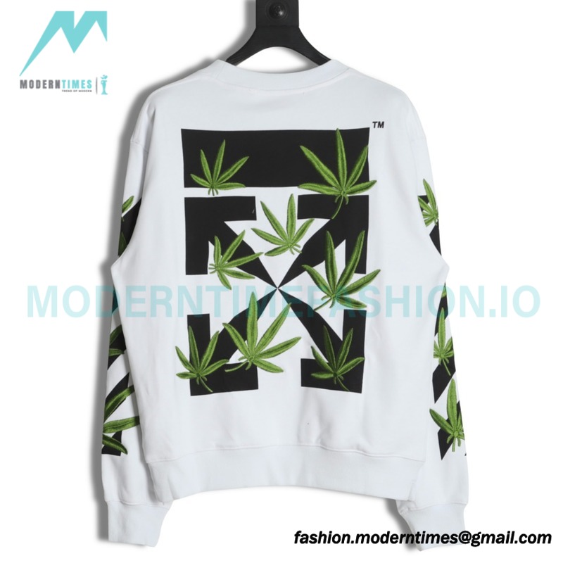  Off White - 22SS Embroidered Leaf Arrow Hoodie